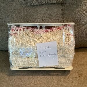 Cream Fringe Trim - 17 Yards